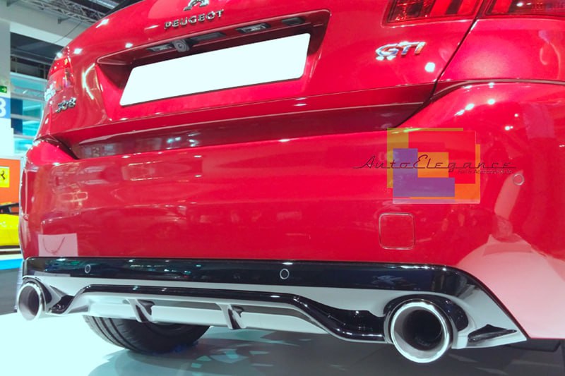 ✨0254 DIFFUSORE ADATTO PER PEUGEOT 308 II 5 PORTE 13-21 LOOK GTI NERO LUCIDO✨