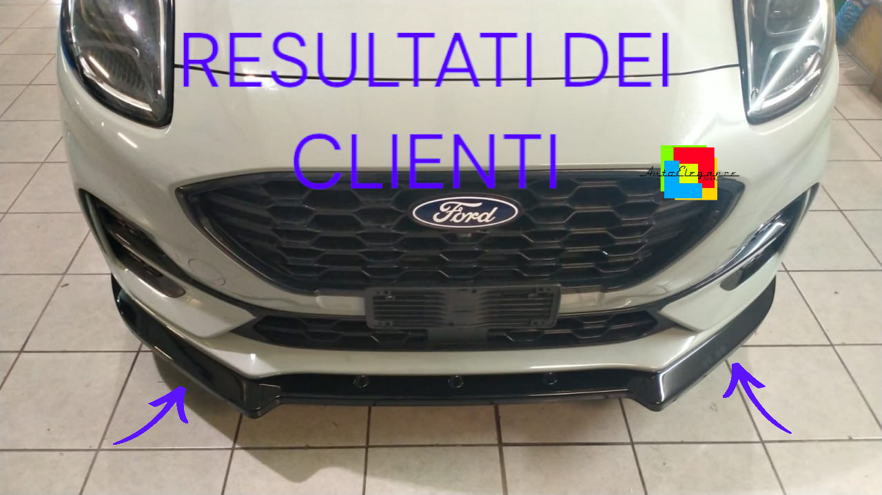 💥1905 SPLITTER ADATTO PER FORD PUMA 2019-2024 ST-LINE NERO LUCIDO 💥