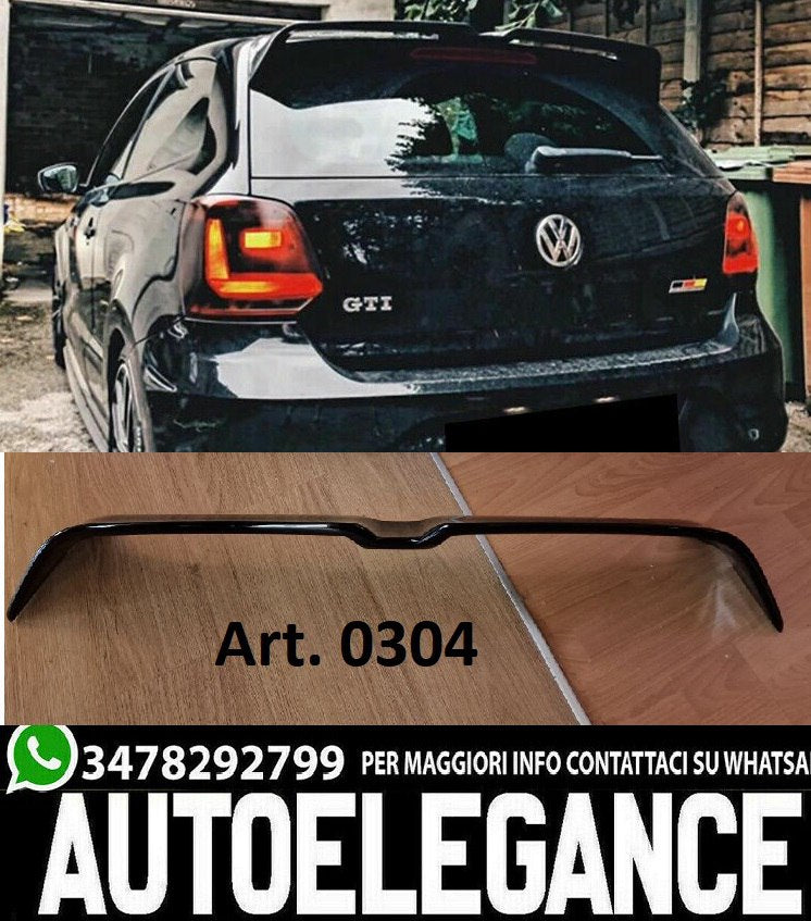 💥0304 SPOILER SUITABLE FOR VW POLO 6R 6C 2011-2017 glossy black rline look 💥 