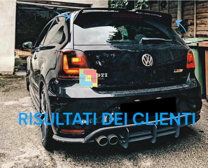 💥0304 SPOILER SUITABLE FOR VW POLO 6R 6C 2011-2017 glossy black rline look 💥 