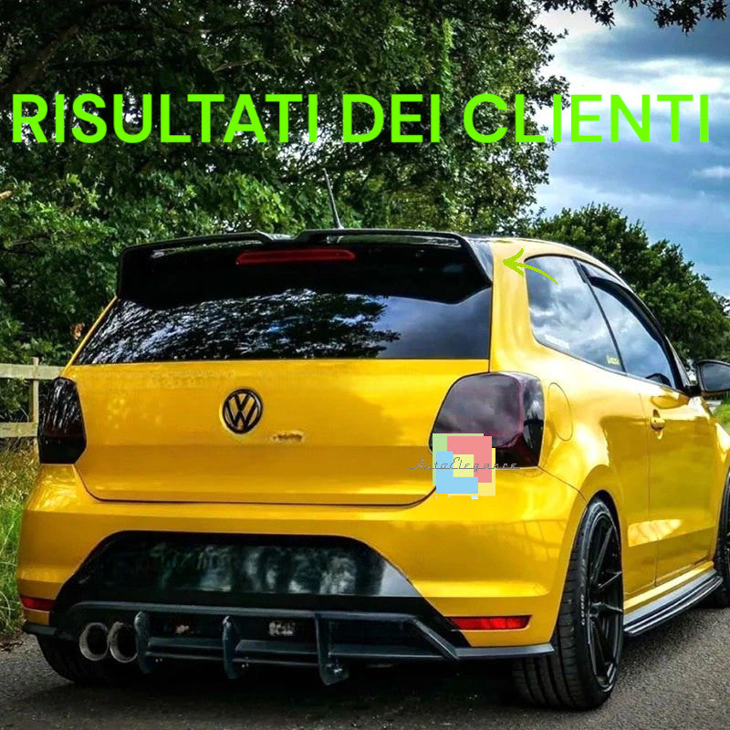 💥0304 SPOILER SUITABLE FOR VW POLO 6R 6C 2011-2017 glossy black rline look 💥 