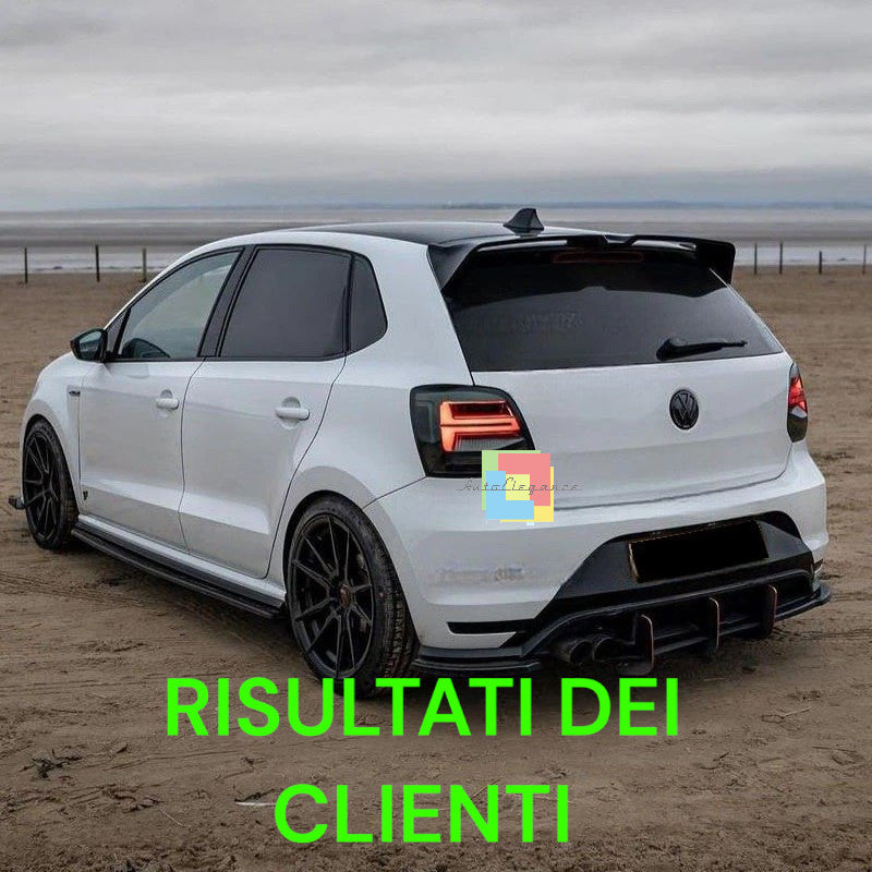 💥0304 SPOILER SUITABLE FOR VW POLO 6R 6C 2011-2017 glossy black rline look 💥 