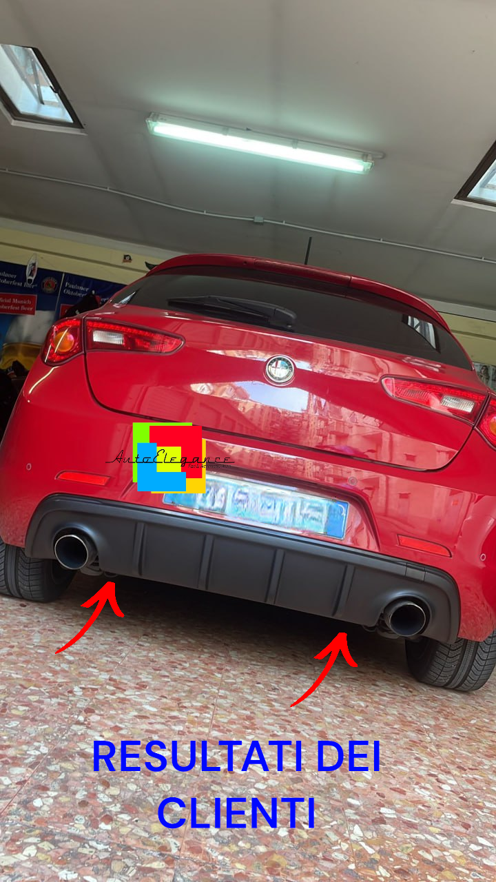 ⭐ALFA ROMEO GIULIETTA 2010+ DAM DIFFUSER ABS YELLOW VELOCE REAR PROFILE .-⭐