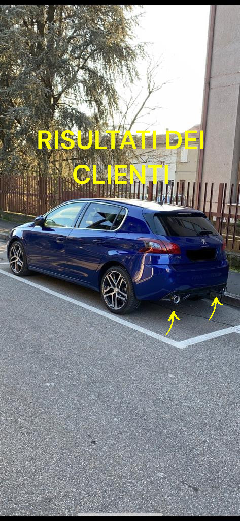 ✨0254 DIFFUSORE ADATTO PER PEUGEOT 308 II 5 PORTE 13-21 LOOK GTI NERO LUCIDO✨