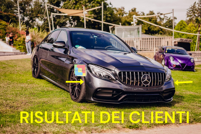 💥Paraurti anteriore con griglia adatto per Mercedes Classe C W205 14-18 C63💥