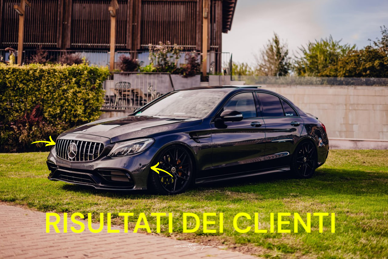 💥Paraurti anteriore con griglia adatto per Mercedes Classe C W205 14-18 C63💥