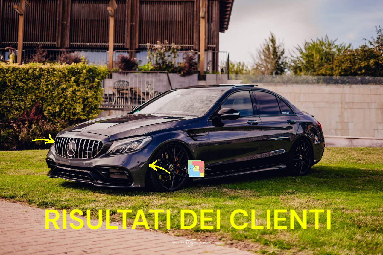 💥Paraurti anteriore con griglia adatto per Mercedes Classe C W205 14-18 C63💥