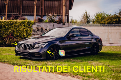 💥Paraurti anteriore con griglia adatto per Mercedes Classe C W205 14-18 C63💥