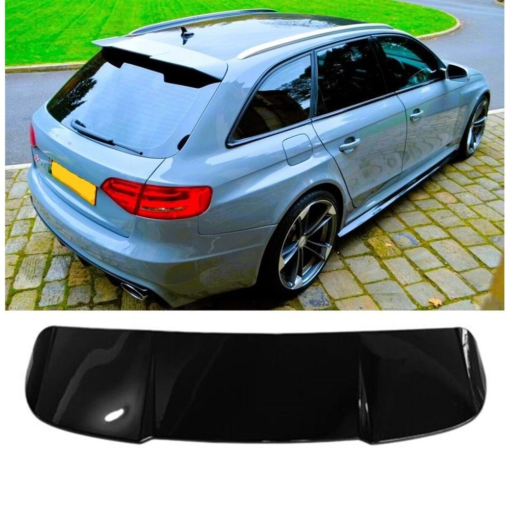 💥1560 SPOILER TETTO ADATTO PER AUDI A4 B8 RS4 2007-2016 NERO LUCIDO💥