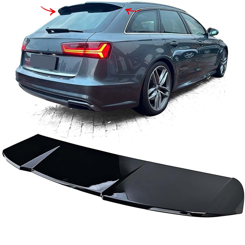 💎1380 SPOILER ADATTO PER AUDI A6 4G C7 AVANT 2011-2018 LOOK RS6 NERO LUCIDO💎