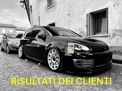 💥 0476 SOTTO MINIGONNE NERO LUCIDO ADATTO PER VW GOLF 6💥