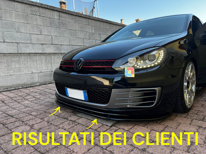 💥0248 SPLITTER ADATTO PER VW GOLF 6 STANDARD GTI NERO LUCIDO💥