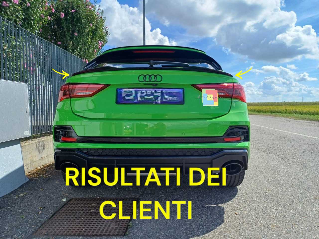 1376 SPOILER BAGAGLIAIO ADATTO PER AUDI Q3 F3 2019+ SPORTBACK NERO LUCIDO
