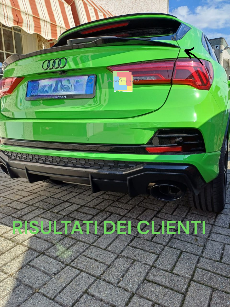 1376 SPOILER BAGAGLIAIO ADATTO PER AUDI Q3 F3 2019+ SPORTBACK NERO LUCIDO