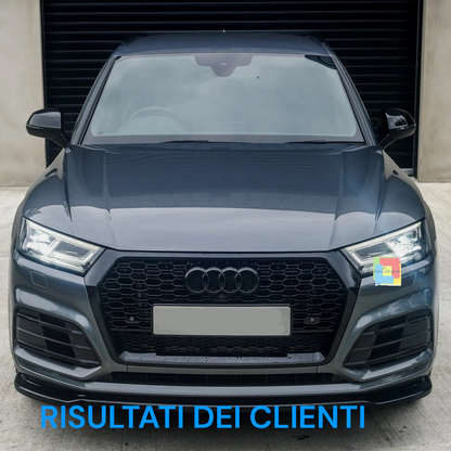 ⭐1948 GRIGLIA ADATTOPER AUDI Q5 FY 2017-2020 LOOK RSQ5 QUATTRO NERO LUCIDO⭐
