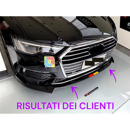 💥Spoiler paraurti anteriore adatto per Audi A6 4K C8 18-up Piano Black Add-On💥