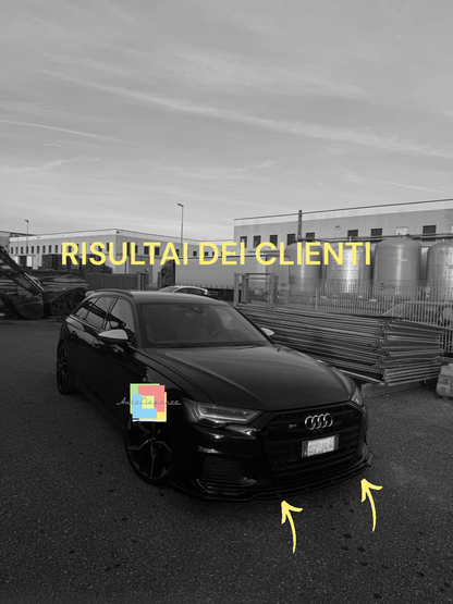 💥1843 SPLITTER ADATTO PER AUDI A6 C8 2018+ S6 NERO SLINE LUCIDO💥