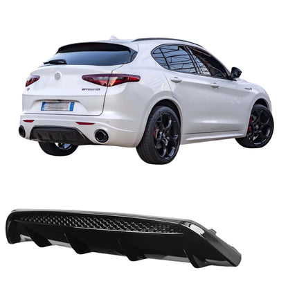 ⭐2039 DIFFUSORE ADATTO PER ALFA ROMEO STELVIO 949 16-20 NERO LUCIDO CON NIDO ⭐