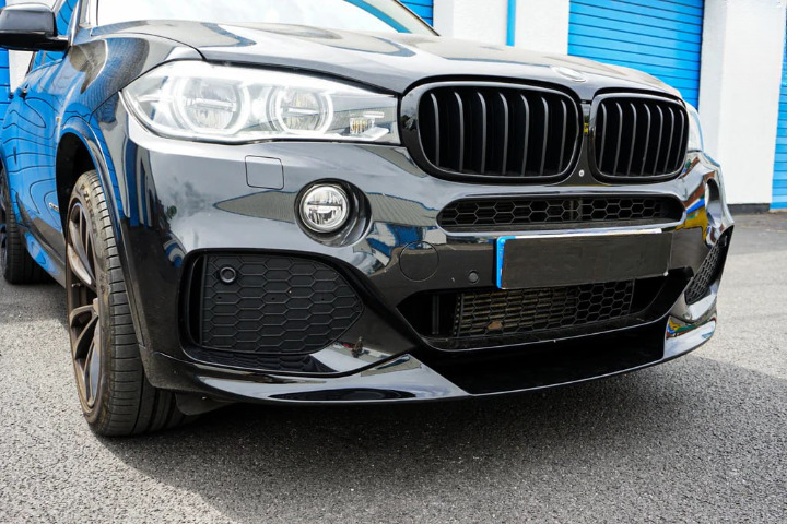 ✨2056 SOTTO PARAURTI SPLITTER ADATTO PER BMW X5 F15 2013-18 MSPORT NERO LUCIDO✨