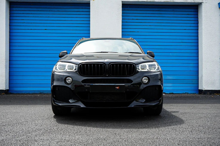 ✨2056 SOTTO PARAURTI SPLITTER ADATTO PER BMW X5 F15 2013-18 MSPORT NERO LUCIDO✨