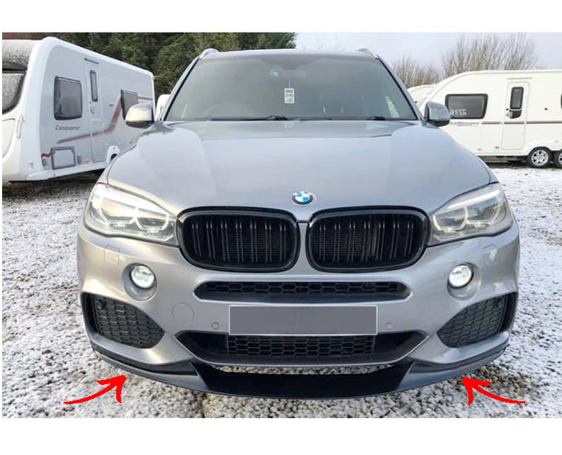✨2056 SOTTO PARAURTI SPLITTER ADATTO PER BMW X5 F15 2013-18 MSPORT NERO LUCIDO✨