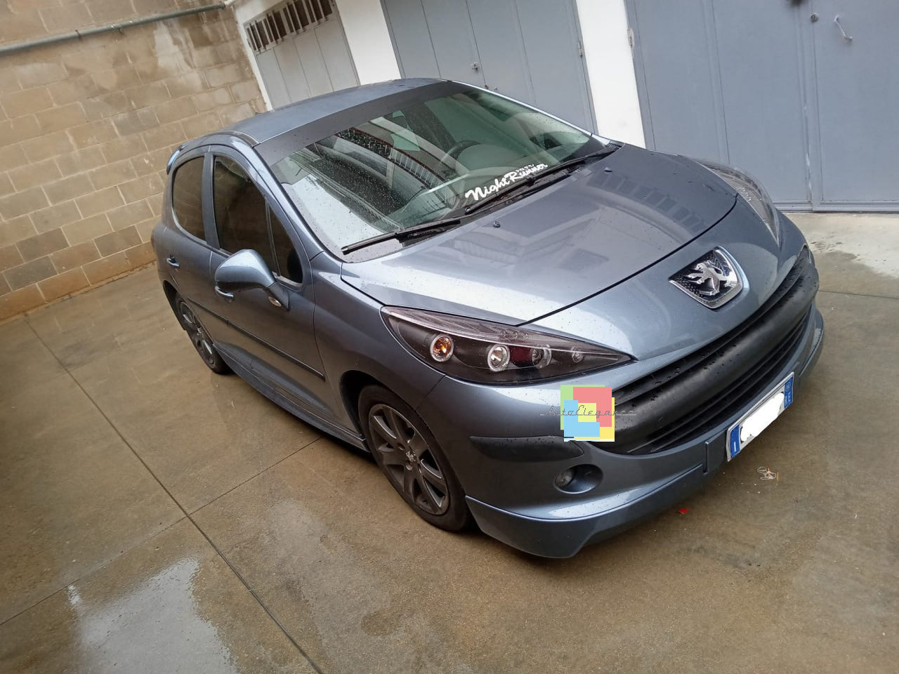 ⭐ 1741 HEADLIGHTS SUITABLE FOR PEUGEOT 207 207 CC 2006-2012 BLACK ANGEL EYES⭐ 