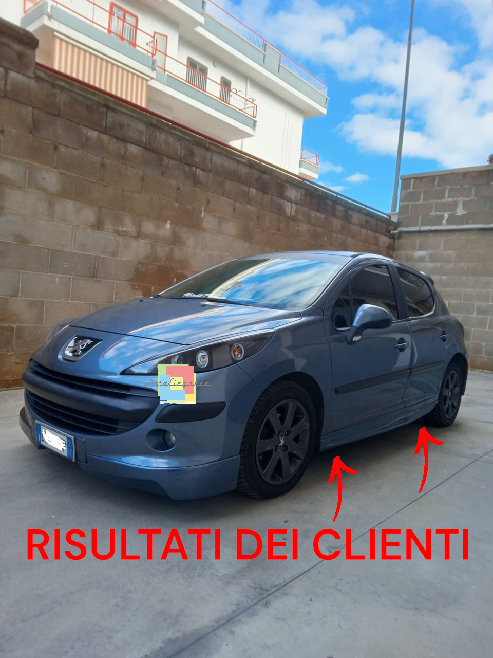 🔥1325 SPOILER MINIGONNE LATERALI ADATTO  PER PEUGEOT 207 ABS LOOK SPORTIVO🔥