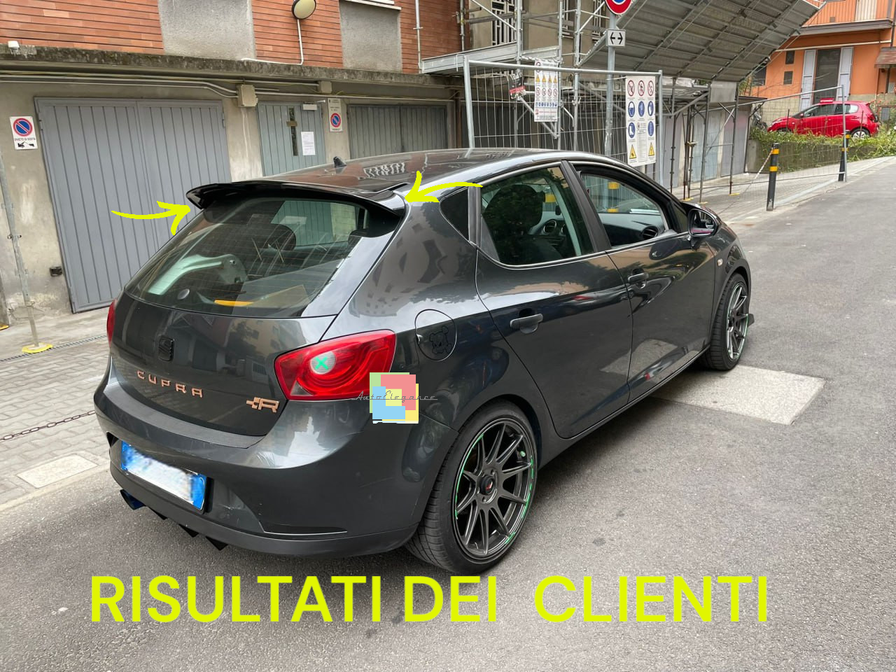 🔥0868 SPOILER ADATTO PER SEAT IBIZA 6J 5 PORTE 08-17 NERO LUCIDO LOOK CUPRA🔥