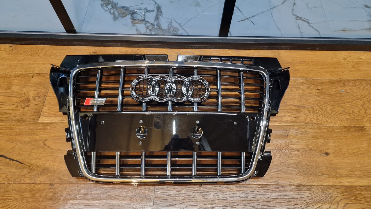⭐ART. 1930 GRIGLIA ADATTO PER AUDI A3 8P 08-12 LOOK S3 NERO LUCIDO  CROMATI⭐