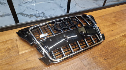 ⭐ART. 1930 GRIGLIA ADATTO PER AUDI A3 8P 08-12 LOOK S3 NERO LUCIDO  CROMATI⭐