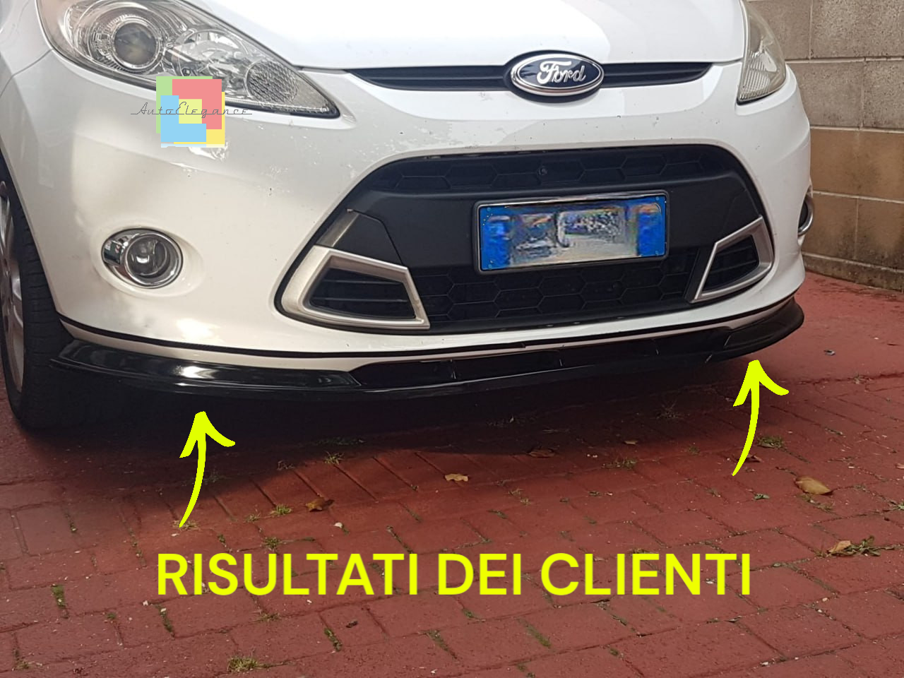 💥0937 SPLITTER ADATTO PER FORD FIESTA MK7 2008-2012 STANDARD NERO LUCIDO💥