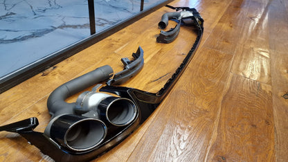 ⭐2010 DIFFUSER SUITABLE FOR AUDI Q8 2018+ S-LINE BLACK WITH TERMINALS⭐