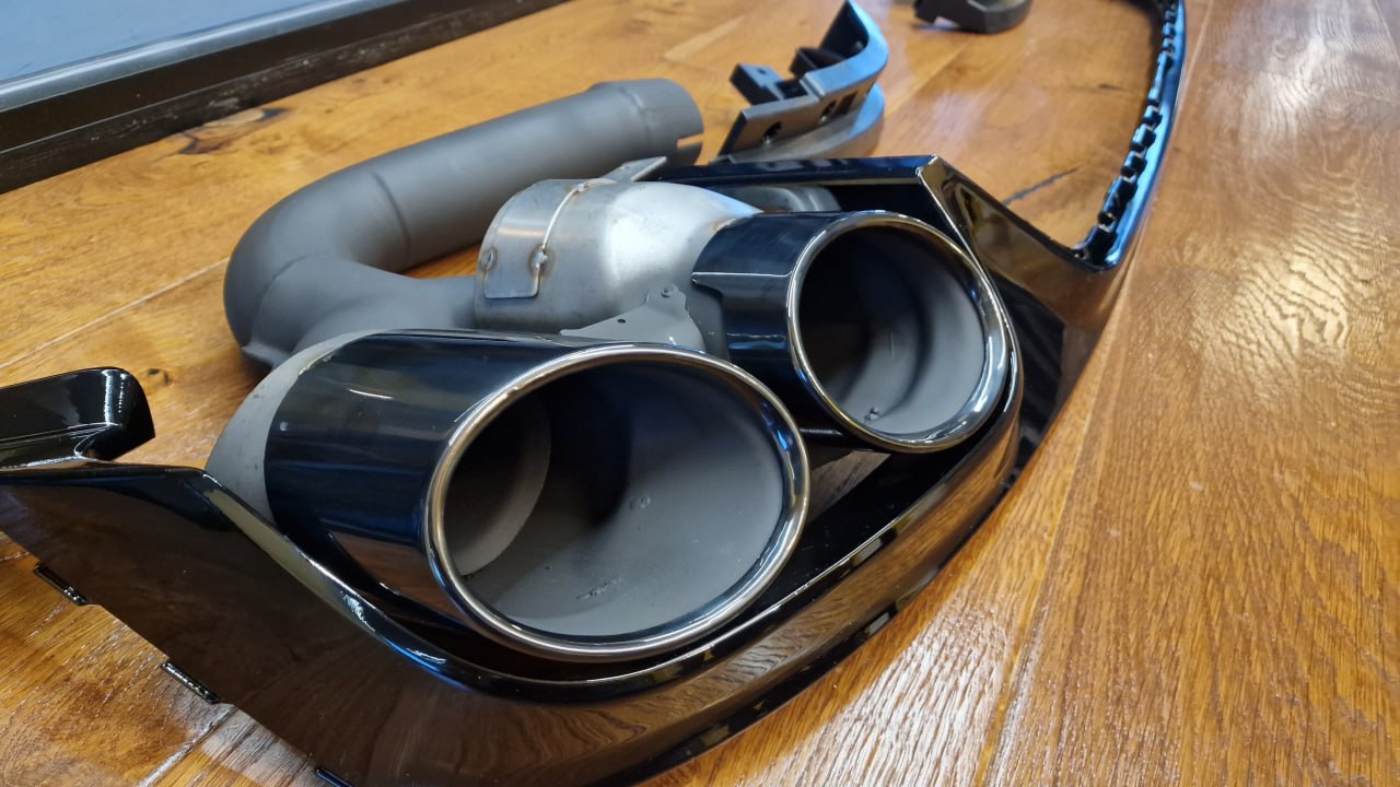 ⭐2010 DIFFUSER SUITABLE FOR AUDI Q8 2018+ S-LINE BLACK WITH TERMINALS⭐