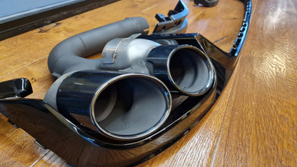 ⭐2010 DIFFUSER SUITABLE FOR AUDI Q8 2018+ S-LINE BLACK WITH TERMINALS⭐