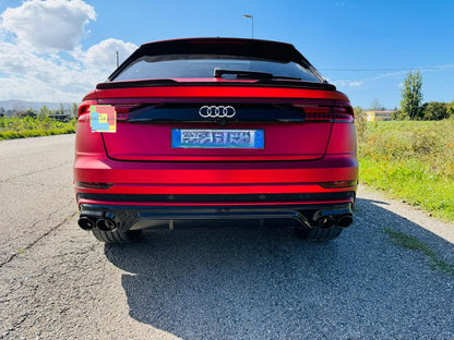 ⭐2010 DIFFUSER SUITABLE FOR AUDI Q8 2018+ S-LINE BLACK WITH TERMINALS⭐