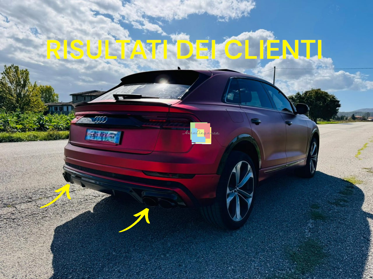 ⭐2010 DIFFUSER SUITABLE FOR AUDI Q8 2018+ S-LINE BLACK WITH TERMINALS⭐