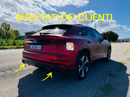 ⭐2010 DIFFUSER SUITABLE FOR AUDI Q8 2018+ S-LINE BLACK WITH TERMINALS⭐