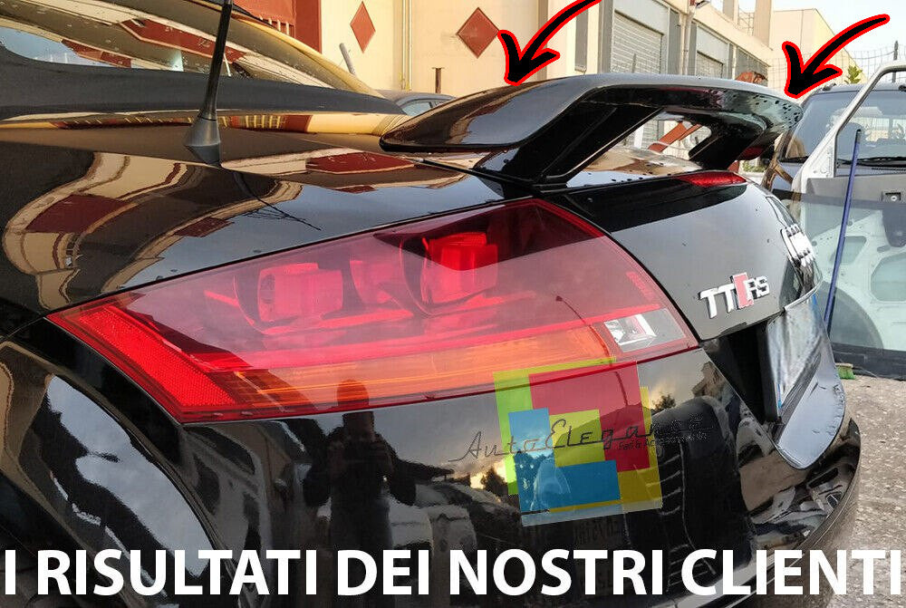 💫0861 SPOILER POSTERIORE ADATTO PER AUDI TT 8J 08-16 LOOK TTRS DESIGN GREZZO💫