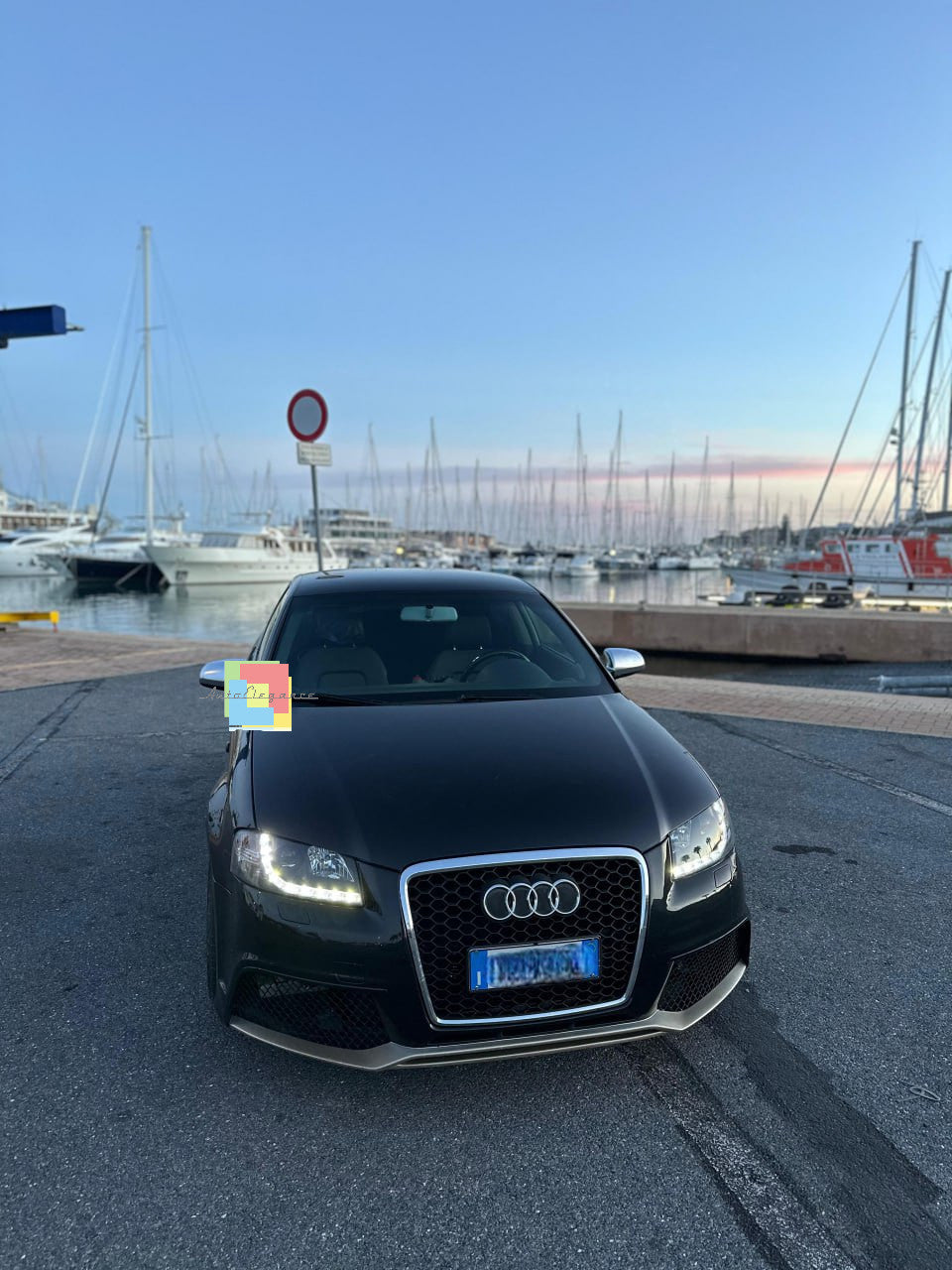 🪐COPPIA FARI ANTERIORI ADATTI PER AUDI A3 8P 2003-2008 NERO🪐