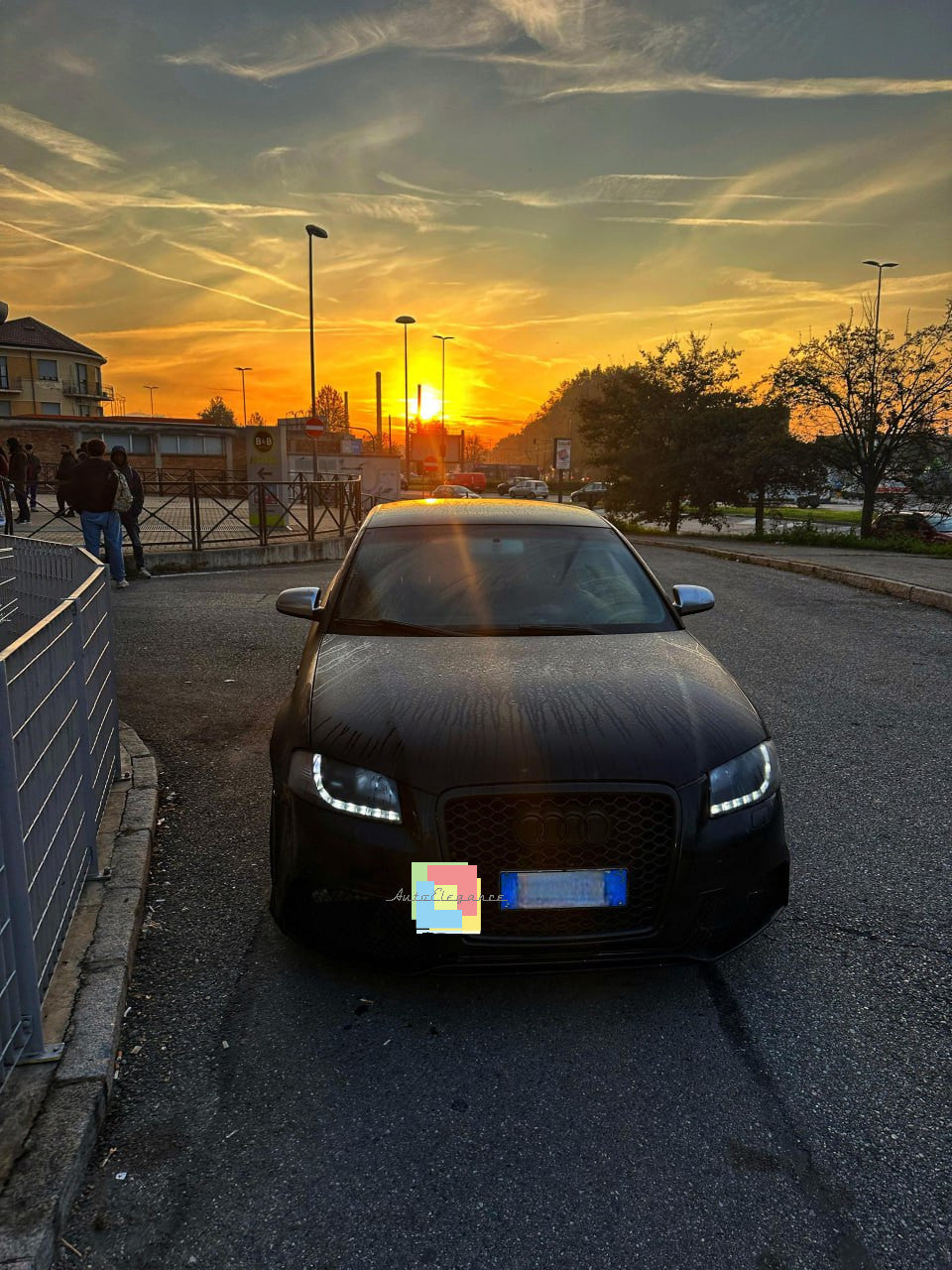 🪐COPPIA FARI ANTERIORI ADATTI PER AUDI A3 8P 2003-2008 NERO🪐