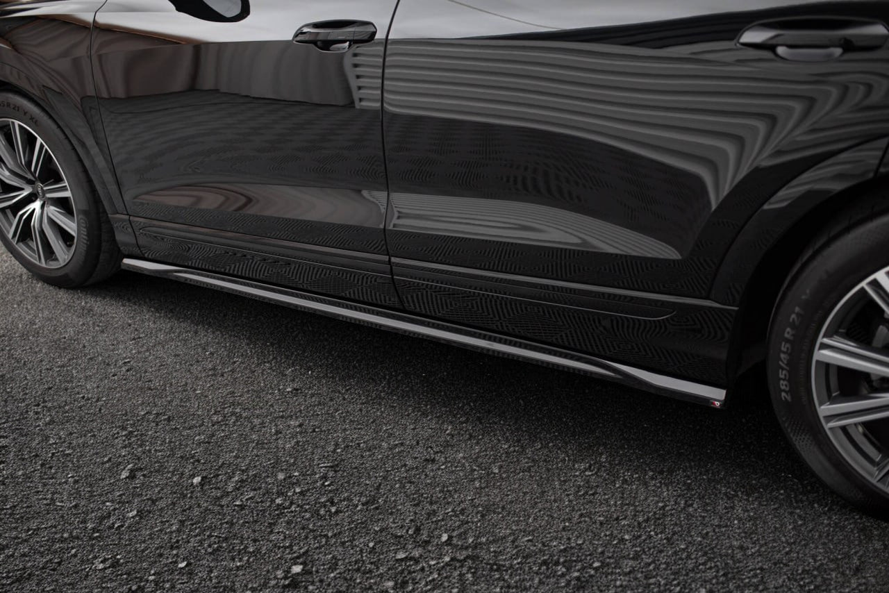 ⭐2076 UNDER SKIRTS SUITABLE FOR AUDI Q8 2019-2023 GLOSSY BLACK⭐