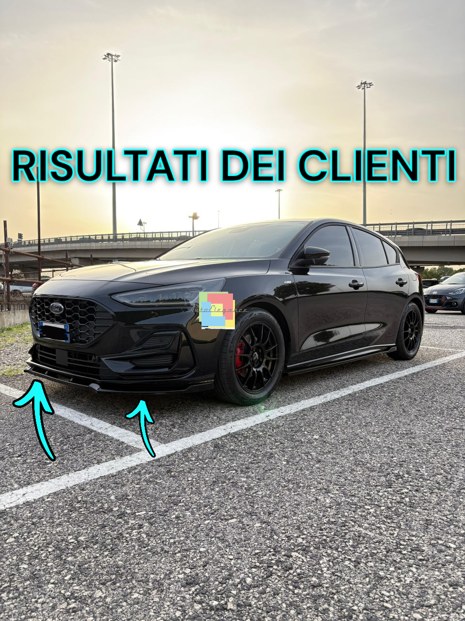 🔥Splitter anteriore Adatto Per Ford Focus Mk4 Facelift ST / ST-Line (2021-)🔥