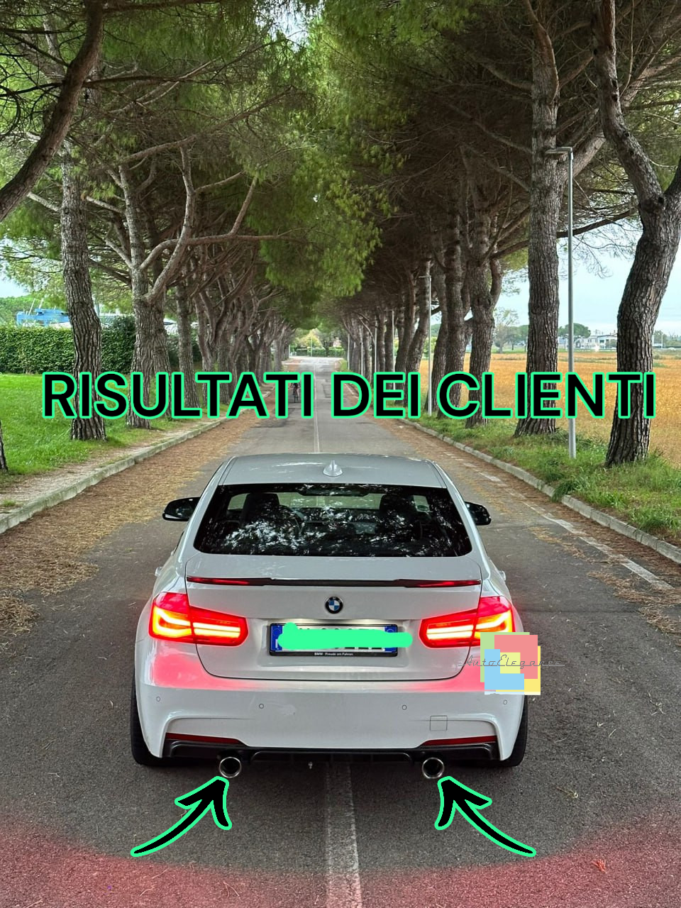 Conversione tubo di scarico duplex per BMW F30 F31 F32 F33 F36 418 420