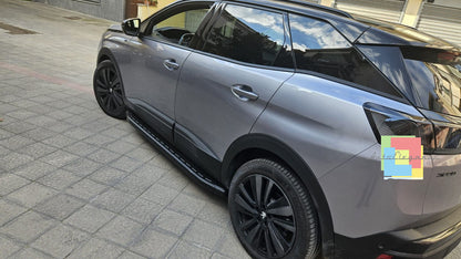 ⭐1002 PEDANE LATERALI PEUGEOT 3008 SOTTO PORTA ANTISCIVOLO NERE - NEW⭐