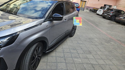⭐1002 PEDANE LATERALI PEUGEOT 3008 SOTTO PORTA ANTISCIVOLO NERE - NEW⭐