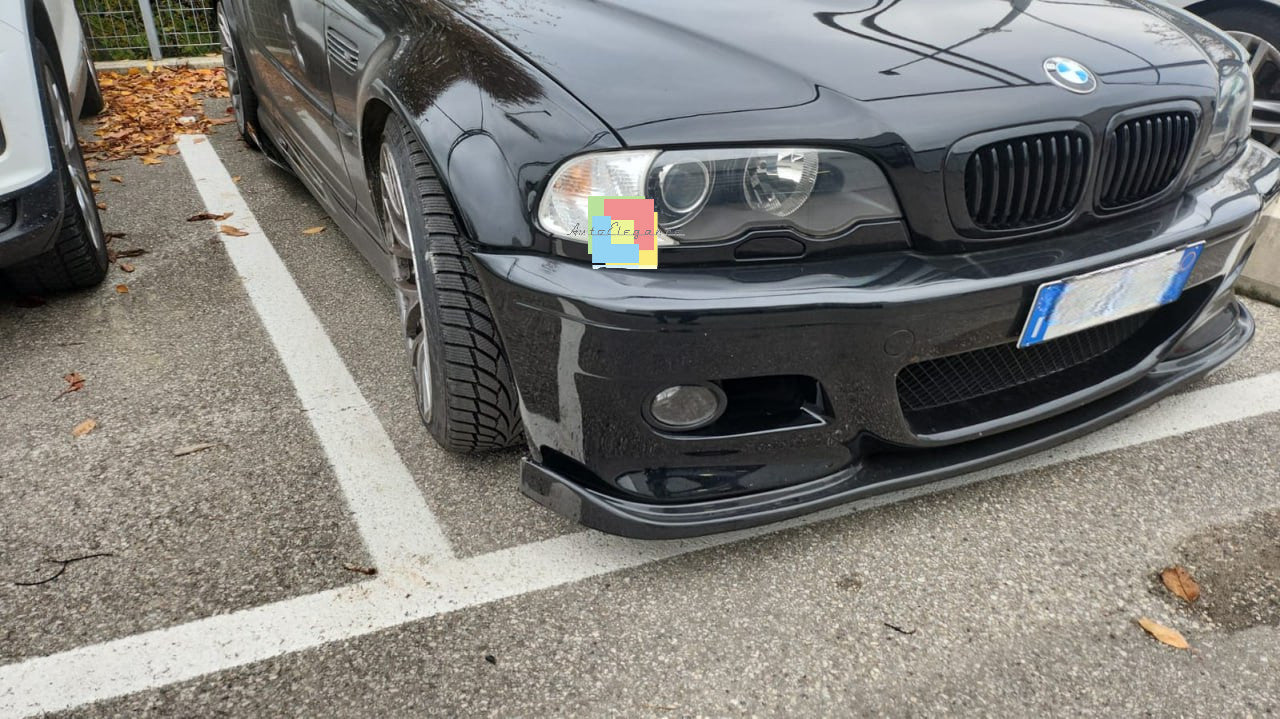 ⭐0236 SPLITTER ADATTO PER BMW SERIE 3 E46 98-06 M3 BERLINA TOURING COUPE CABRIO⭐