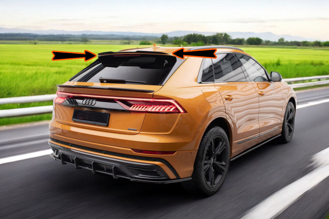 ⭐2075 SPOILER ADATTO PER AUDI Q8 2019-2023 NERO LUCIDO (ALA)⭐