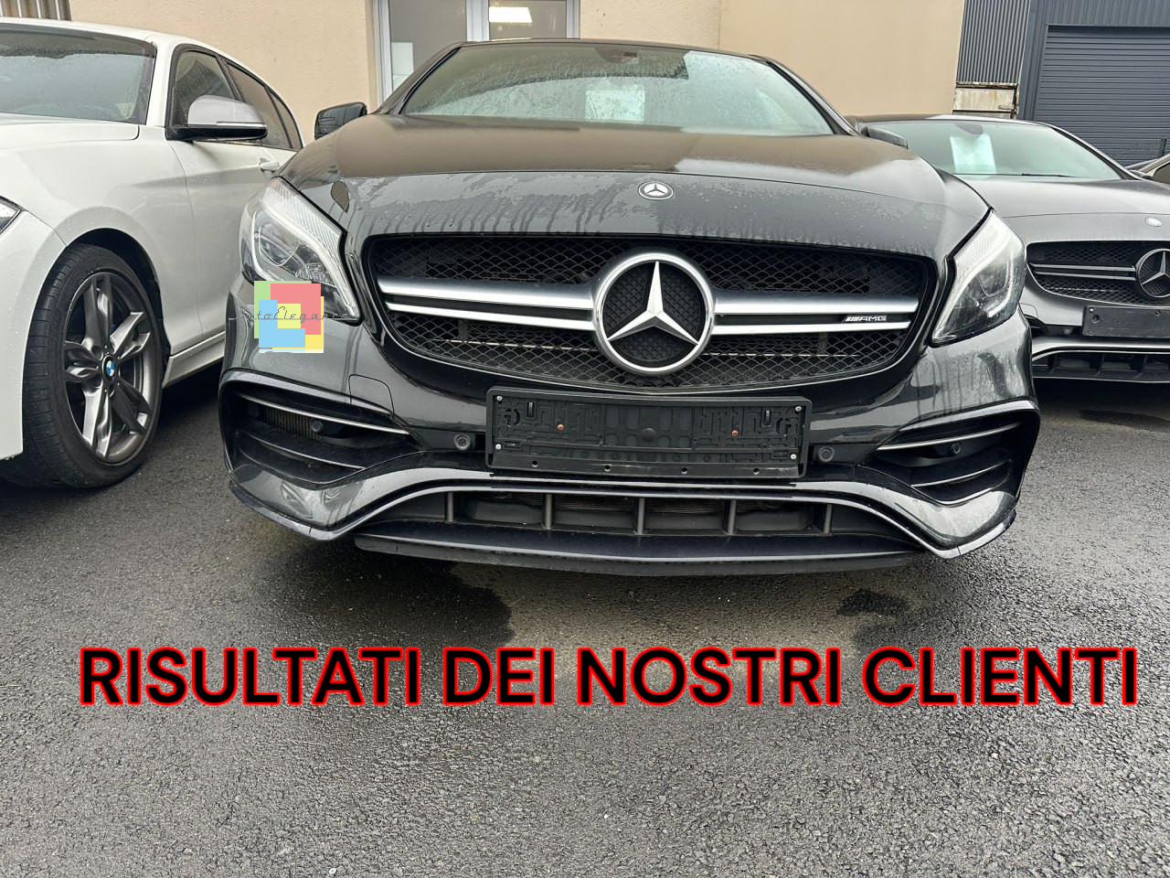 0065⭐ MERCEDES A W176 15-18 SPLITTER PER PARAURTI ANTERIORE AMG A45 ABS NERO ⭐