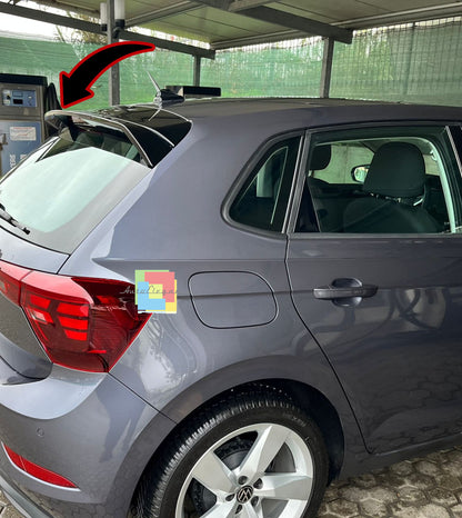 0830⭐SPOILER ADATTO PER VW POLO AW1 LOOK GTI GTD RLINE LOOK NERO LUCIDO⭐