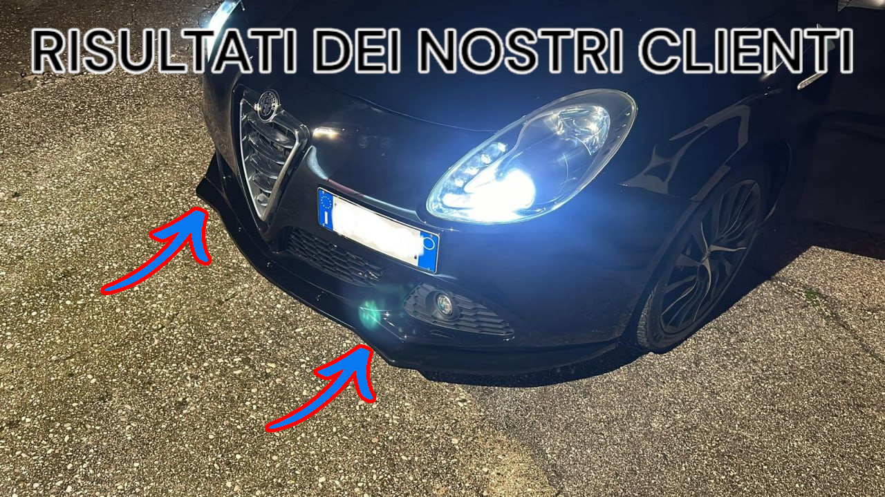 1842 ⭐SPLITTER ADATTO PER ALFA ROMEO GIULIETTA 2010-2020 NERO LUCIDO⭐